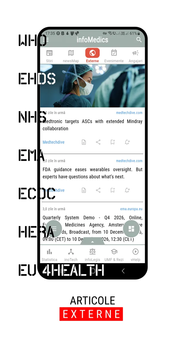 Articole externe — WHO, EHDS, NHS, EMA, ECDC, HERA, EU4Health