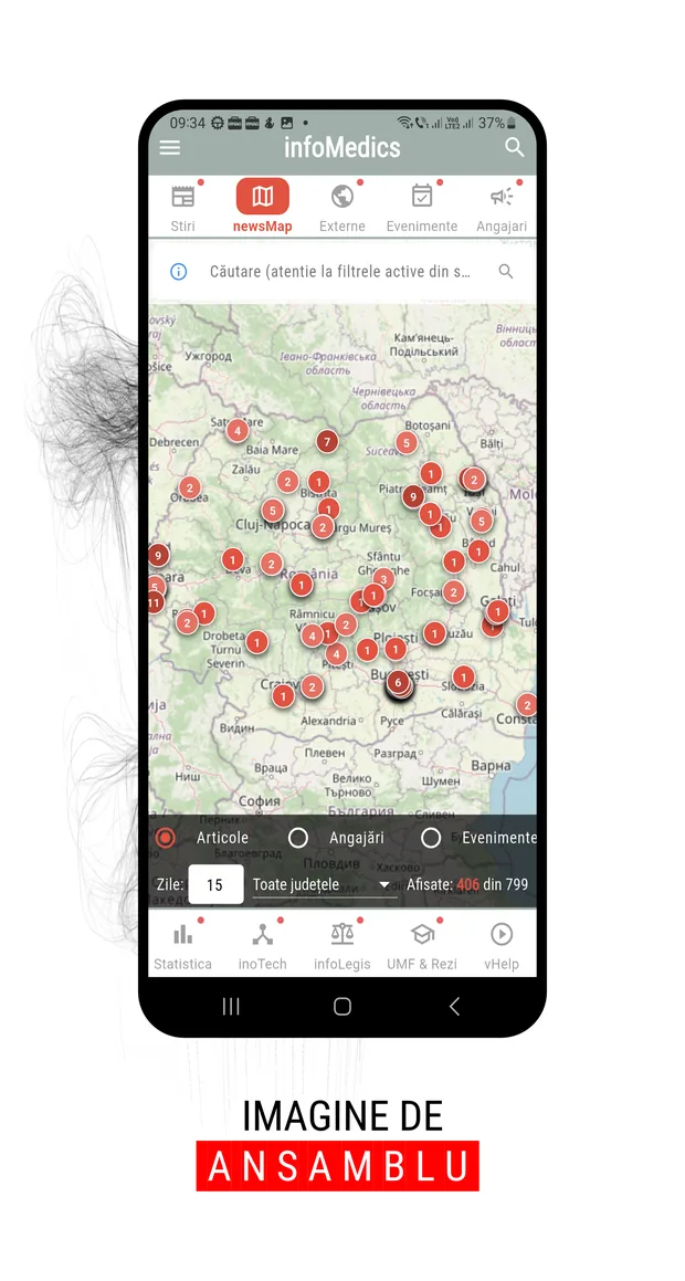 newsMap — imagine de ansamblu pe hartă